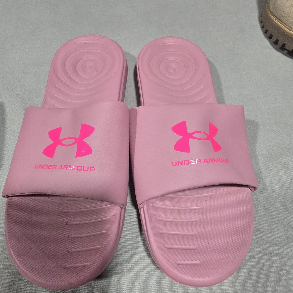 Under Armour Vibrant Pink Slide Sandals